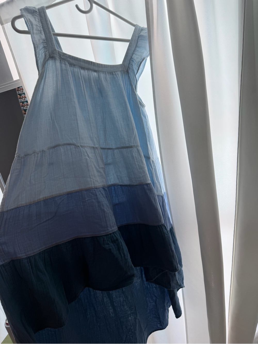 Mud Pie Blue Ombre High-Low Tiered Sundress
